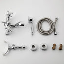 GobekUsa Brass Bathroom Faucet Set with Hand Shower - Wall Mounted Chrome Water Mixer
