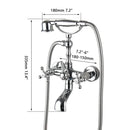 GobekUsa Brass Bathroom Faucet Set with Hand Shower - Wall Mounted Chrome Water Mixer