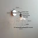 GobekUsa Clear Glass LED Wall Sconce Pull Chain Modern Light Fixtures