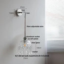 GobekUsa Clear Glass LED Wall Sconce Pull Chain Modern Light Fixtures