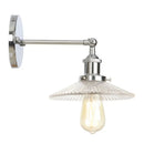 Vintage chrome led wall light bedroom faceted glass sconce by Decorbites
