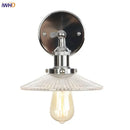 Vintage chrome led wall light bedroom faceted glass sconce by Decorbites