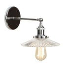 Vintage chrome led wall light bedroom faceted glass sconce by Decorbites