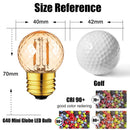 Vintage clear & amber g40 globe led filament bulb bedroom light by Decorbites
