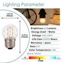 Vintage clear & amber g40 globe led filament bulb bedroom light by Decorbites
