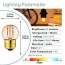 Vintage clear & amber g40 globe led filament bulb bedroom light by Decorbites