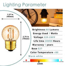 Vintage clear & amber g40 globe led filament bulb bedroom light by Decorbites