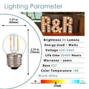 Vintage clear & amber g40 globe led filament bulb bedroom light by Decorbites