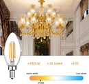 Vintage clear glass led candle bulb dining room 12 pack by Decorbites