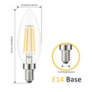 Vintage clear glass led candle bulb dining room 12 pack by Decorbites