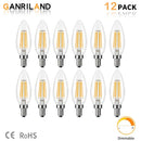 Vintage clear glass led candle bulb dining room 12 pack by Decorbites