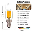 GobekUsa Dimmable LED Tubular Bulb 220V E12 E14 Mini T20 2200K Refrigerator Light