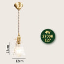 GobekUsa Glass Lamp LED Pendant Light Fixture with Copper Socket for Nordic Modern Home Decor