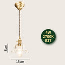 GobekUsa Glass Lamp LED Pendant Light Fixture with Copper Socket for Nordic Modern Home Decor