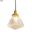 GobekUsa Glass Lamp LED Pendant Light Fixture with Copper Socket for Nordic Modern Home Decor