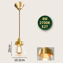 GobekUsa Glass Lamp LED Pendant Light Fixture with Copper Socket for Nordic Modern Home Decor