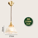 GobekUsa Glass Lamp LED Pendant Light Fixture with Copper Socket for Nordic Modern Home Decor