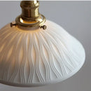 GobekUsa Adjustable LED Pendant Lights Ash Wood White Ceramic Modern Hanging Lamp
