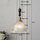 GobekUsa Adjustable LED Pendant Lights Ash Wood White Ceramic Modern Hanging Lamp