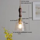 GobekUsa Adjustable LED Pendant Lights Ash Wood White Ceramic Modern Hanging Lamp