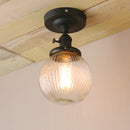 GobekUsa Glass Globe Semi Flush Mount Ceiling Light Fixture