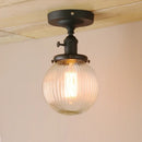 GobekUsa Glass Globe Semi Flush Mount Ceiling Light Fixture