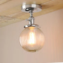 GobekUsa Glass Globe Semi Flush Mount Ceiling Light Fixture