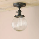 GobekUsa Glass Globe Semi Flush Mount Ceiling Light Fixture