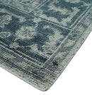 Hand Knotted Wool Serapi Vintage Area Rug Silver Gray Distressed by The Rug Decor