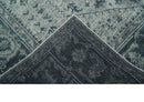Hand Knotted Wool Serapi Vintage Area Rug Silver Gray Distressed by The Rug Decor
