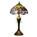 Vintage Tiffany-Style Lamp with Dragonfly Glasswork