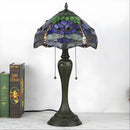 Vintage Tiffany-Style Lamp with Dragonfly Glasswork