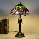 Vintage Tiffany-Style Lamp with Dragonfly Glasswork
