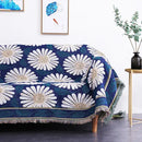 GobekUsa Bohemian Cotton Plaid Sofa Blanket - Anti-Slip Knitted Decorative Home Cover