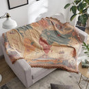 GobekUsa Bohemian Cotton Plaid Sofa Blanket - Anti-Slip Knitted Decorative Home Cover