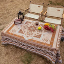 GobekUsa Bohemian Cotton Plaid Sofa Blanket - Anti-Slip Knitted Decorative Home Cover