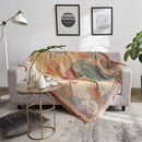 GobekUsa Bohemian Cotton Plaid Sofa Blanket - Anti-Slip Knitted Decorative Home Cover