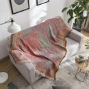GobekUsa Bohemian Cotton Plaid Sofa Blanket - Anti-Slip Knitted Decorative Home Cover