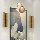 GobekUsa Grey Glass LED Wall Lamp Bedroom Living Room Loft Modern Copper Wandlamp