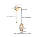 GobekUsa Grey Glass LED Wall Lamp Bedroom Living Room Loft Modern Copper Wandlamp