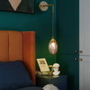 GobekUsa Grey Glass LED Wall Lamp Bedroom Living Room Loft Modern Copper Wandlamp