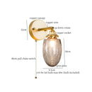 GobekUsa Grey Glass LED Wall Lamp Bedroom Living Room Loft Modern Copper Wandlamp