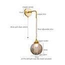 GobekUsa Grey Glass LED Wall Lamp Bedroom Living Room Loft Modern Copper Wandlamp