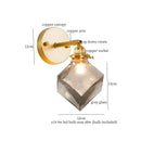 GobekUsa Grey Glass LED Wall Lamp Bedroom Living Room Loft Modern Copper Wandlamp