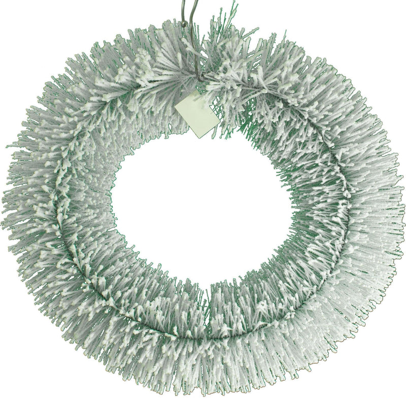 Vintage Flocked Pine Needle Wreath - 20in