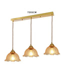 GobekUsa Cracked Glass Copper Wooden Pendant Light for Home Indoor Living Room