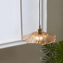 Vintage Flower Glass Pendant Light Fixture