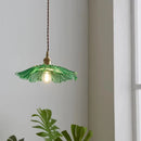 Vintage Flower Glass Pendant Light Fixture