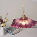 Vintage Flower Glass Pendant Light Fixture