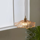 Vintage Flower Glass Pendant Light Fixture